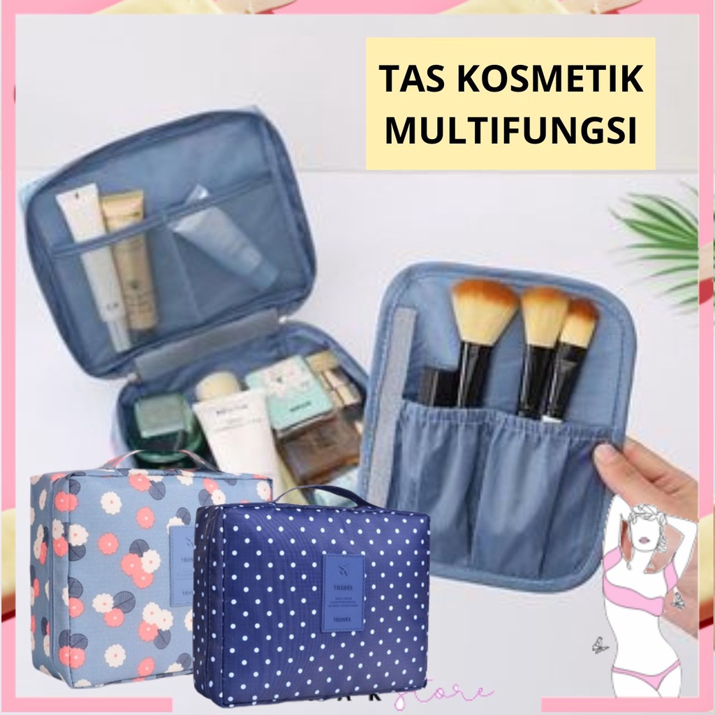 SS Tas Kosmetik Multifungsi Kosmetik Pouch Tas Make Up Monopoly Makeup Multi Pouch Travel  Murah