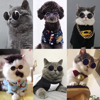 SS Kacamata Kucing Peliharaan 6577 Kaca Mata Lucu Anjing Anabul Hitam Fashion Hewan Anti UV Lucu Aksesoris High Quality Animal Sunglasses Kaca Mata Murah