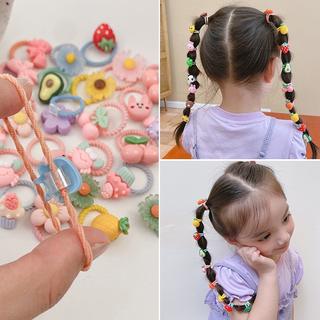 SS Ikat Rambut Anak Perempuan Lucu 10 in 1 Mini Kunciran Rambut Fashion Karakter Bunga Pita Buah Gaya Korea Kids Aksesoris Rambut 10in1 Import Murah