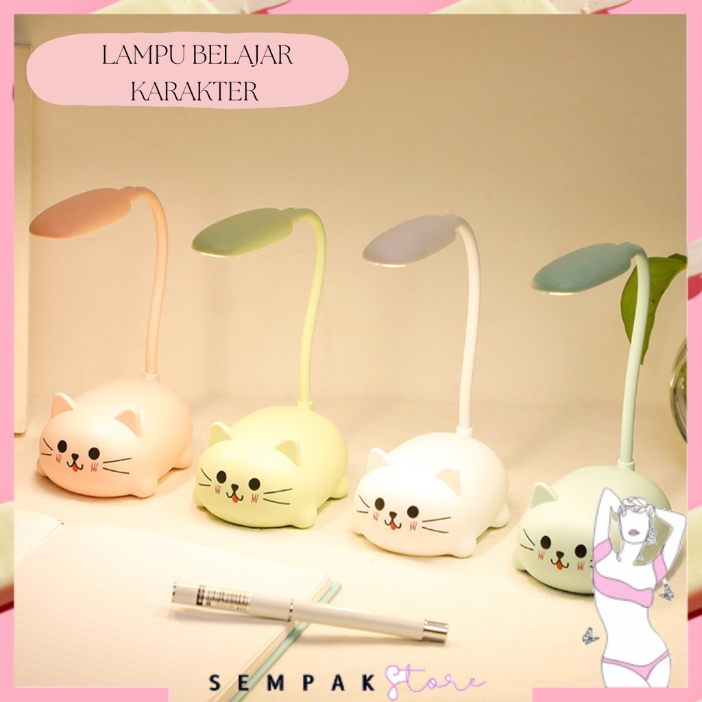 SS Lampu Belajar Karakter Hewan Portable Table Lamp Lampu Meja Baca Belajar LED