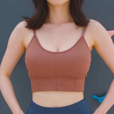 Bra Sport Wanita tanpa kawat Model Seamless kode B400 dengan Tali