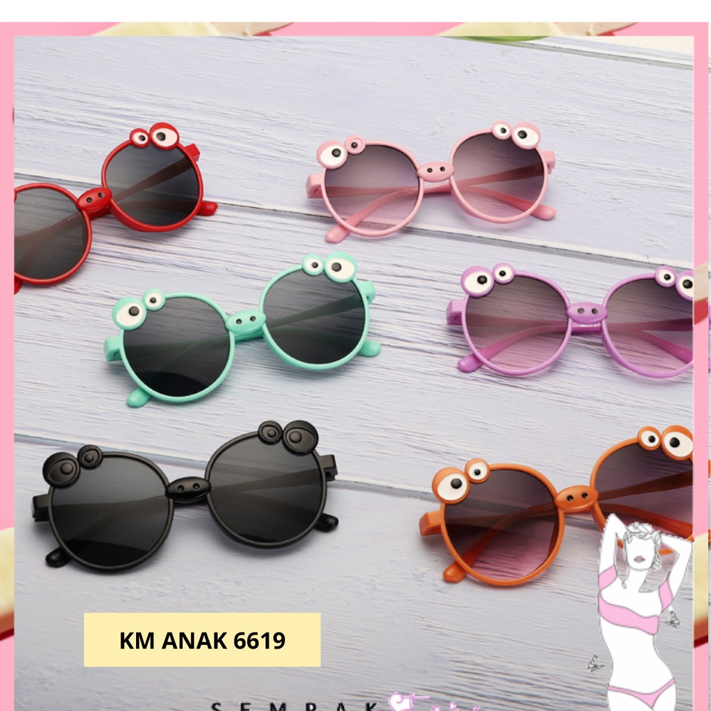 SS  Kacamata Anak 6619 Kacamata  Fashion Anak Karakter Keropi Kacamata  Fashion Anak Terbaru kacamata hitam High Quality Import