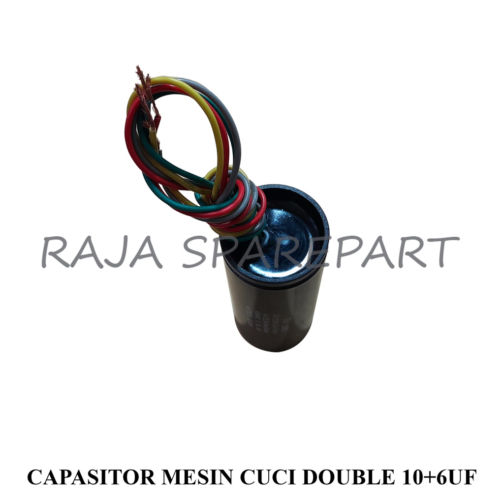 CAPASITOR / KONDENSATOR MESIN CUCI DOUBLE 10+6 UF