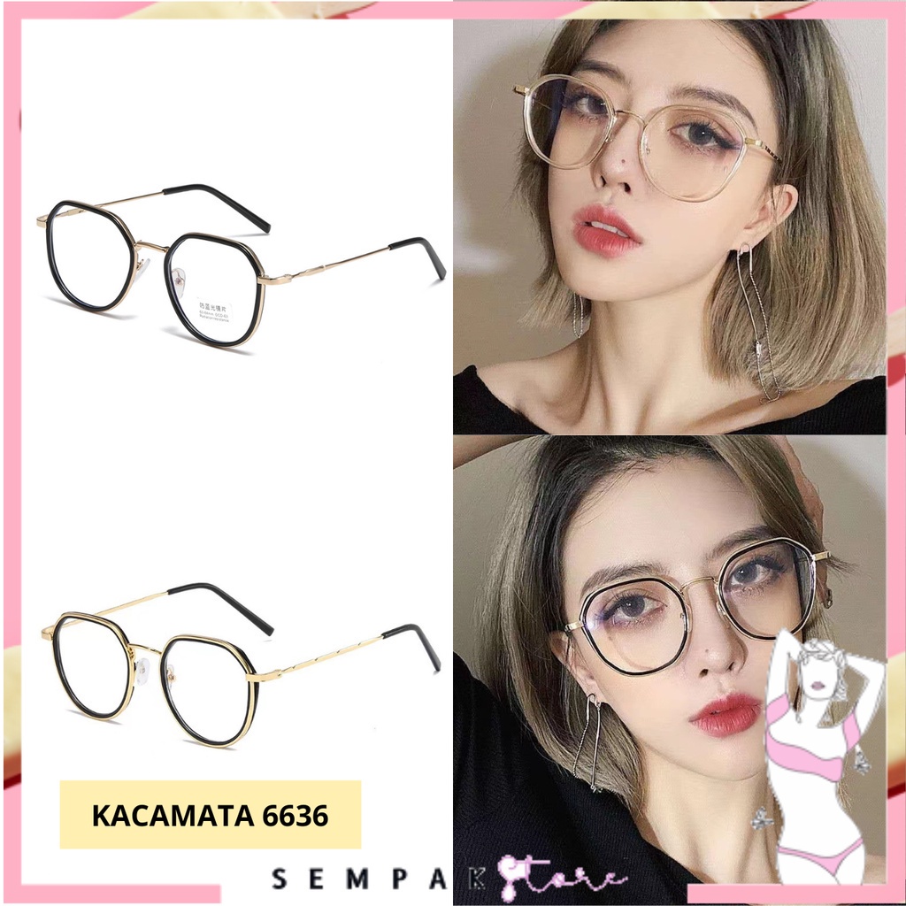 SS Kacamata Perlindungan Anti Radiasi 6636 BlueLight Wanita Pria Dan Wanita Import Kacamata Fashion