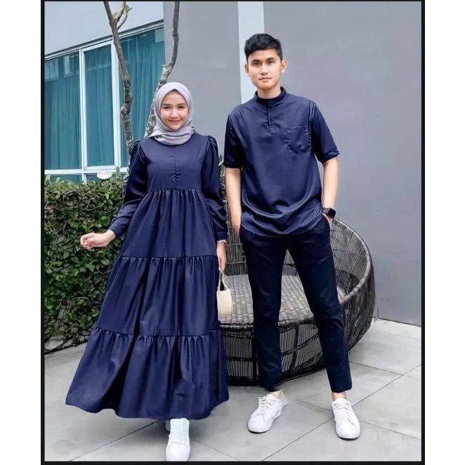 REAL VIDEO Muslim Couple Gamis Polos Sinta BUSUI 5WARNA / MF / Pakaian Muslim Pasangan / Baju Lebara