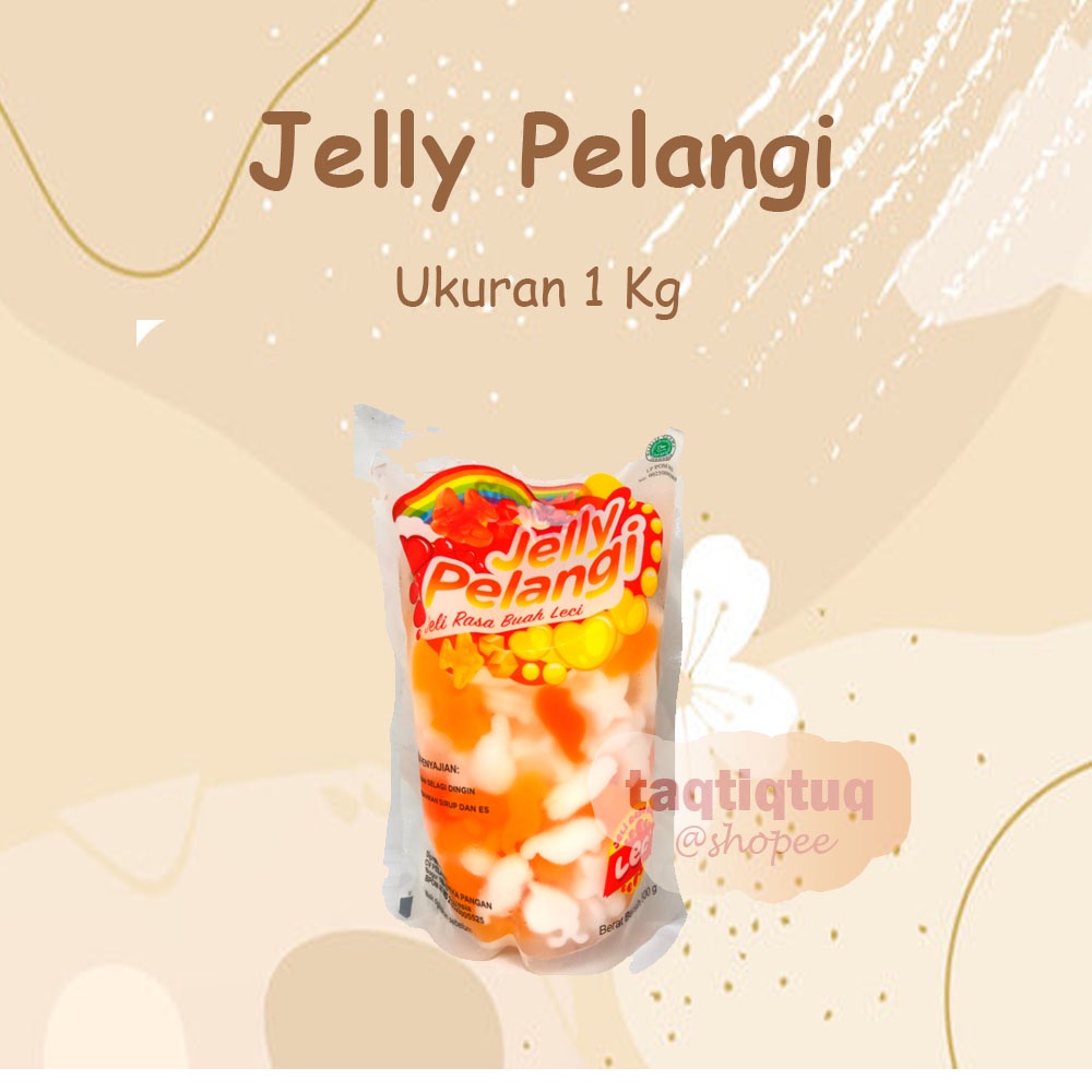 

Jelly Pelangi 1 Kg Rasa Leci Topping Minuman Es jely Menu Takjil Puding Cendol Candil Cendil Agar Ager Pudding Salad Es Buah Ice Gel