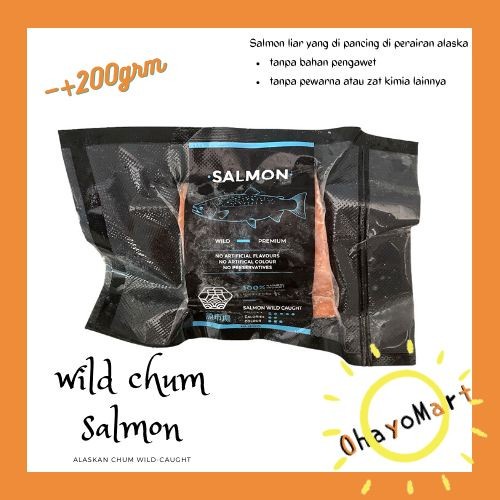 Salmon Chum Fillet / Alaskan Wild Chum Salmon Frozen +- 200grm