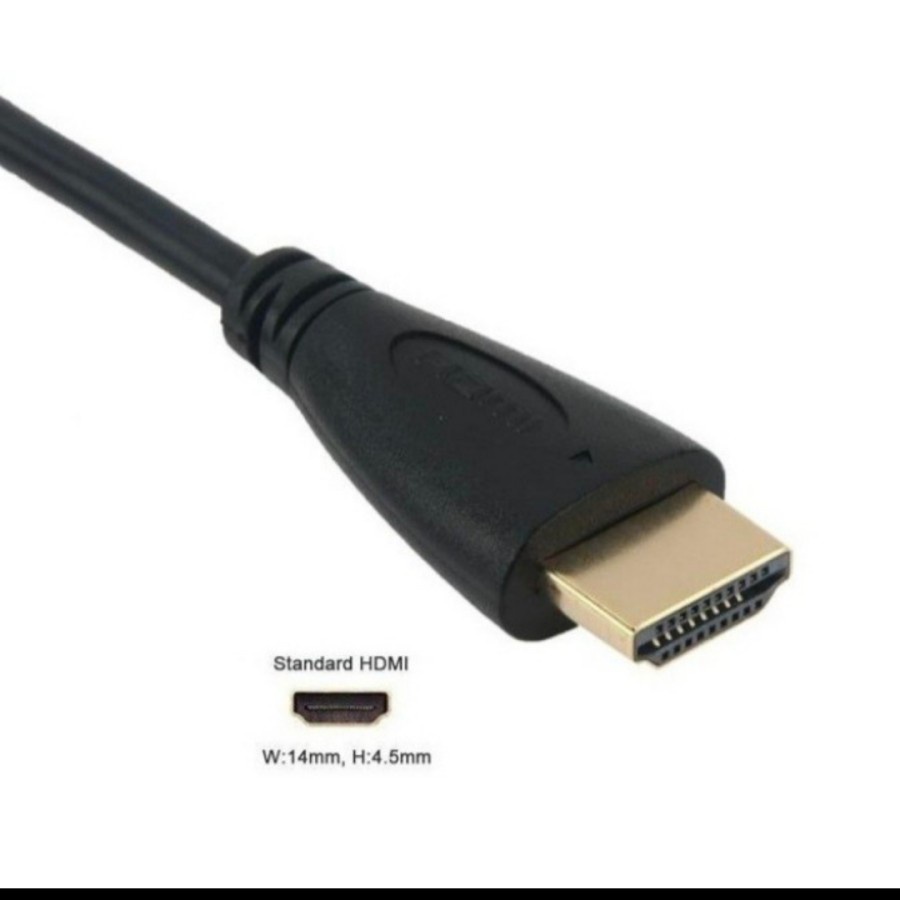 Micro hdtv to hdtv cable NB 5m m-m gold 1080p full hd for laptop camera - kabel micro hdtv to hdtv 5 meter