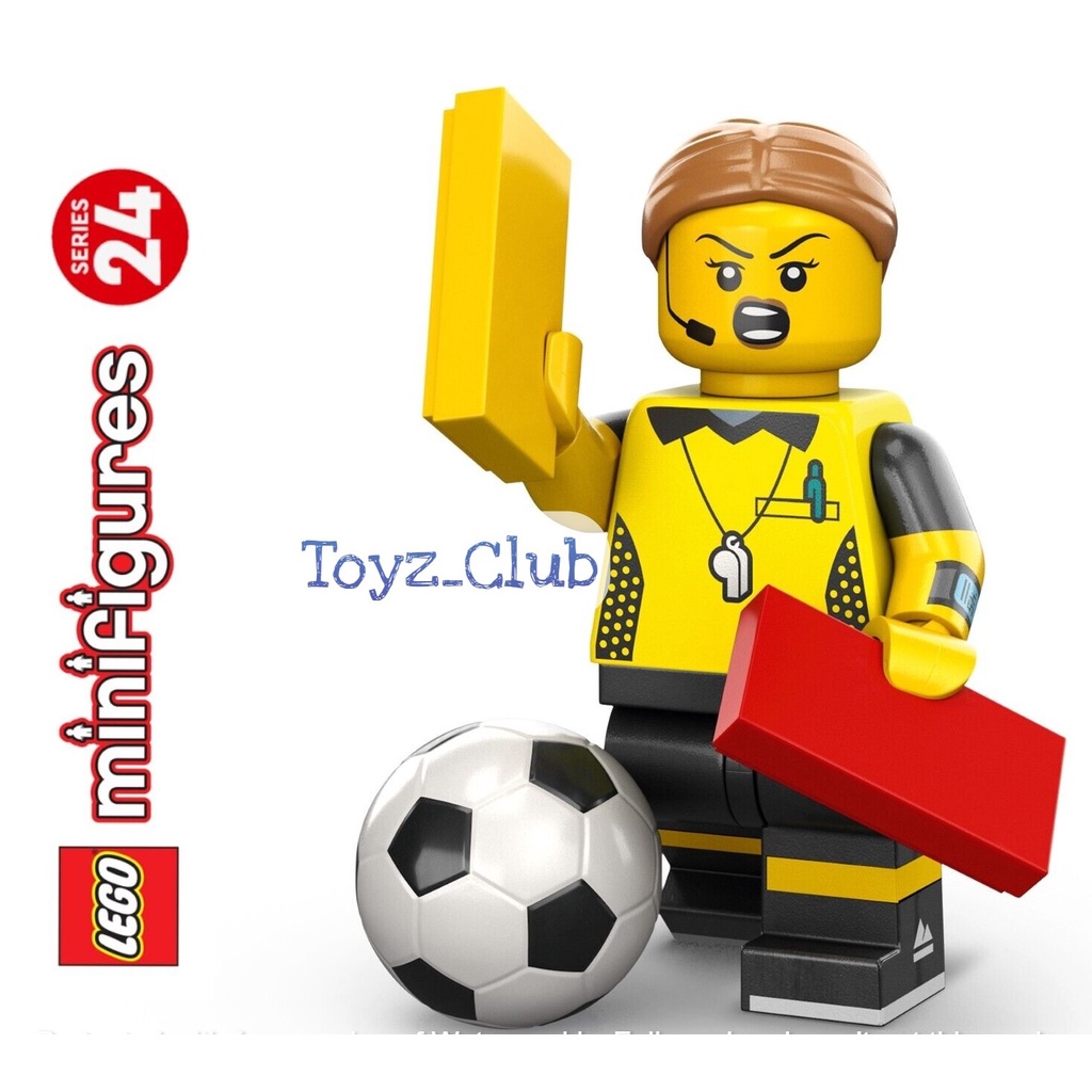 LEGO Minifigures 71037 Series 24 - Football Referee Minifigure Seri No 1 Set Collectible Limited Edi