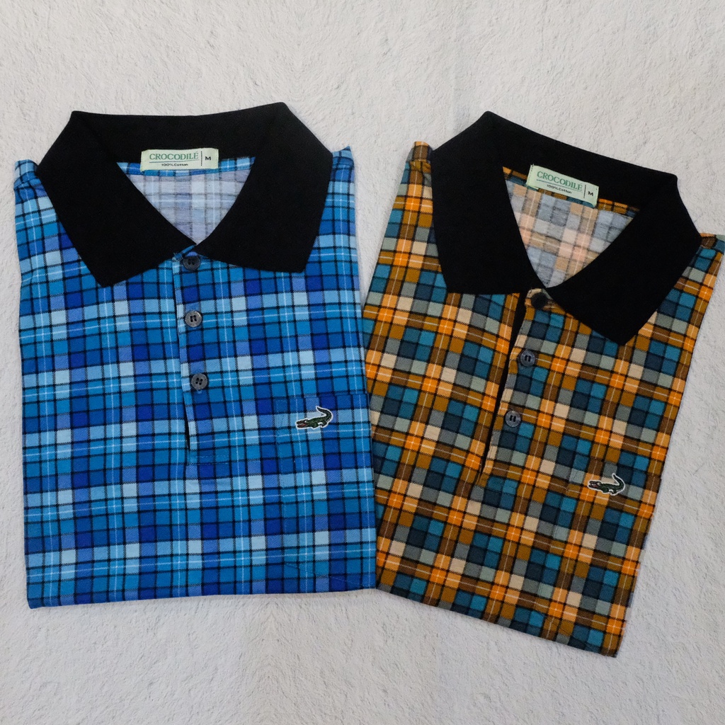 CROCODILE Kaos Pria Polo (Hijau) 0787 Original