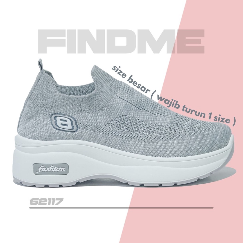 TIS - Sepatu Sneakers Wanita Premium Slip on Praktis Simple Modern Fashion Lentur Bahan Flyknit G2117 Alice