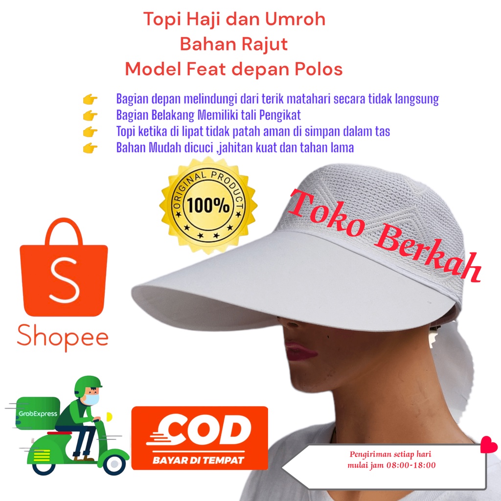 Topi Haji dan Umroh bahan rajut 100% original