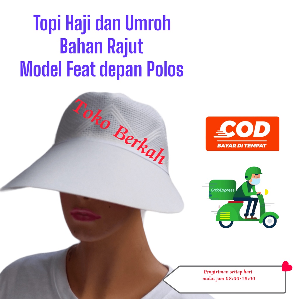 Topi Haji dan Umroh bahan rajut 100% original