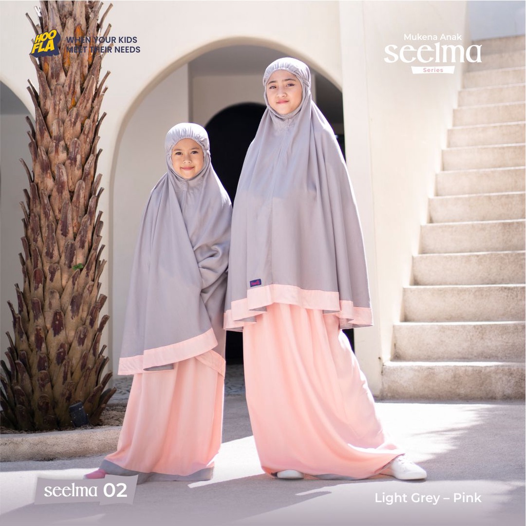 Hooflakids - Mukena Anak Perempuan Katun Rayon Premium Mukenah Seelma Series