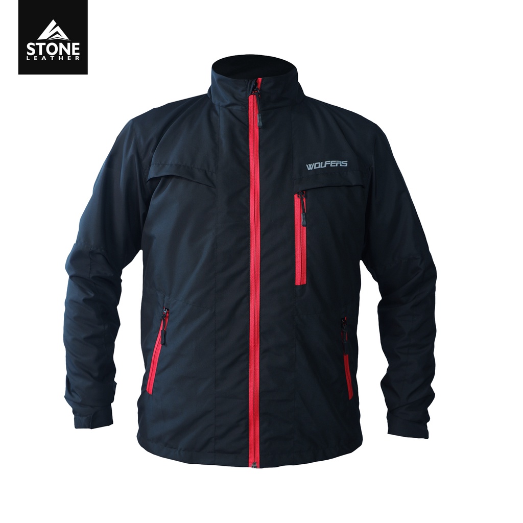 Jaket Motor Pria Himalayan Riding Black Red GS.1