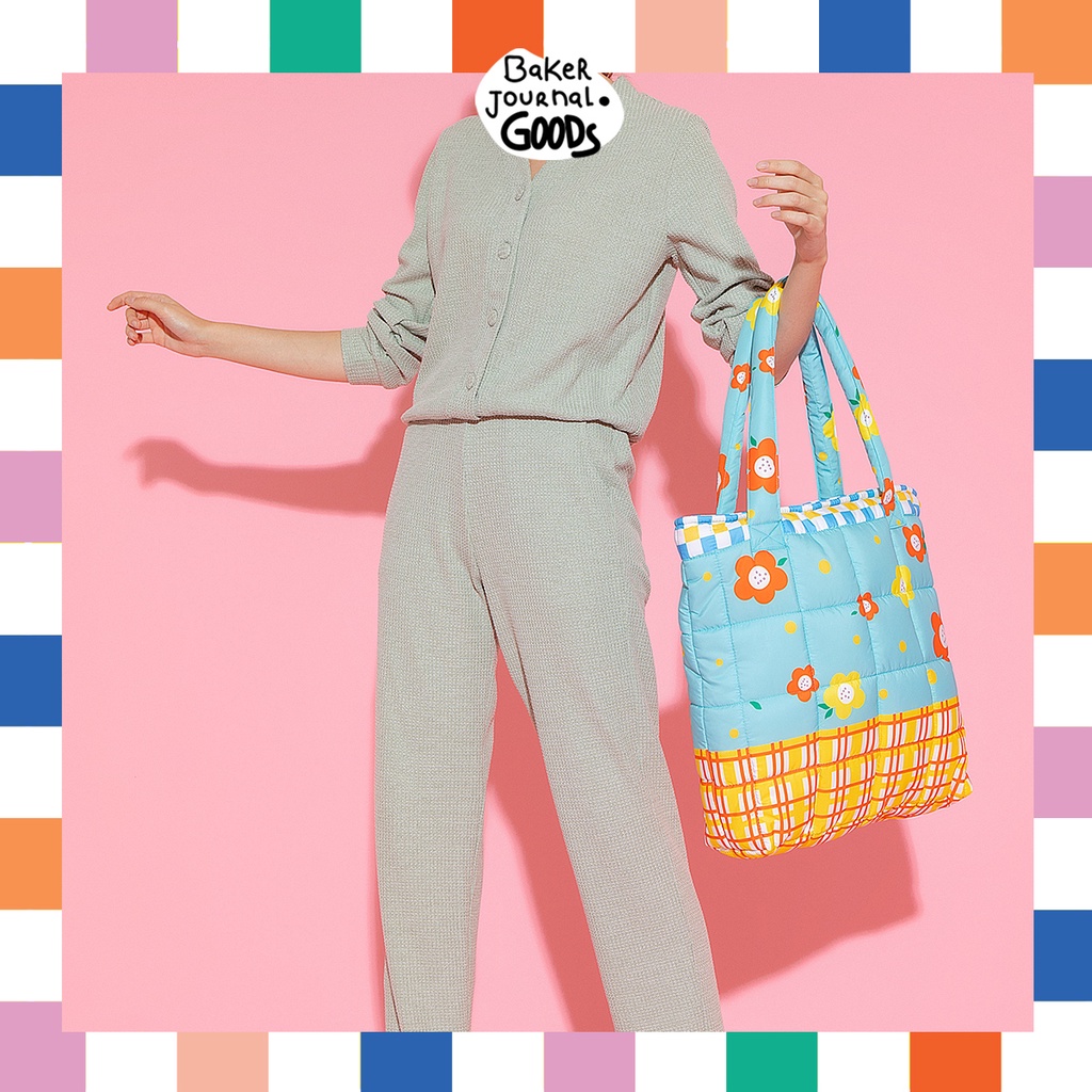 Puffy Totebag Jumbo / Tas Totebag Jumbo with Zipper / Diaper Bag / Tas Perlengkapan Bayi - By Baker Journal Goods