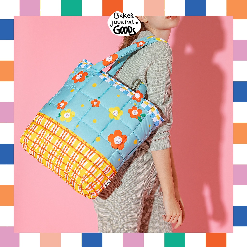 Puffy Totebag Jumbo / Tas Totebag Jumbo with Zipper / Diaper Bag / Tas Perlengkapan Bayi - By Baker Journal Goods