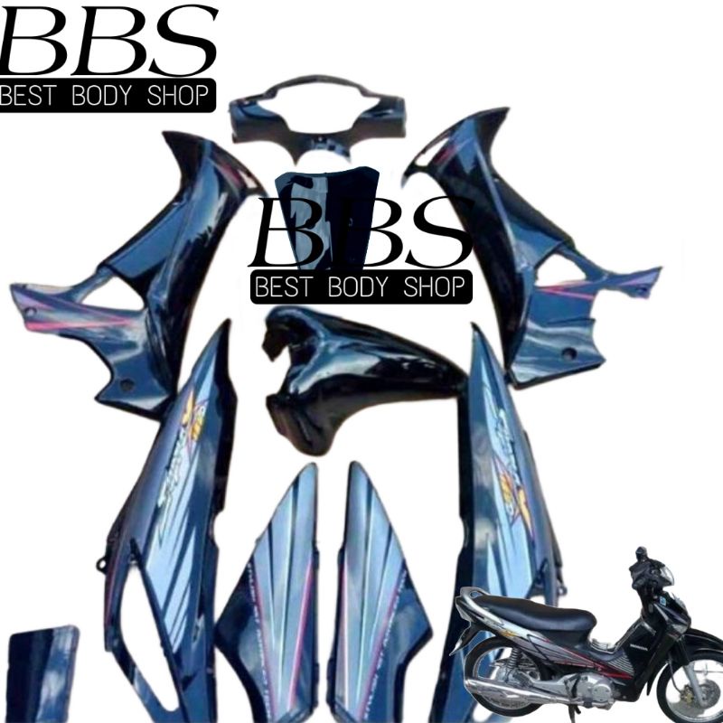 Body Halus Honda Supra X 125D | Bodi Supra X 125 Old/Lama Warna Hitam / Merah / Biru / Silver