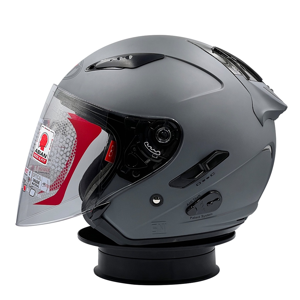 Helm KYT Galaxy Slide Flat R Solid Gorila Grey Doff