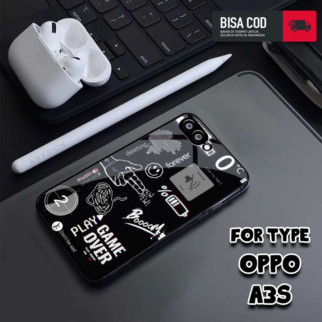 Case OPPO A3S - MOTIF [NASA TICKET] - Casing OPPO A3S - Hardcase Premium Glossy - Silikon - Softcase
