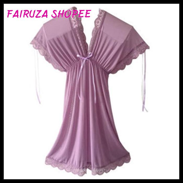 LINGERIE SEXY WANITA BAJU TIDUR LACE MESH UKURAN BESAR PIYAMA A352 LINGERIE SEXY WANITA BAJU TIDUR L