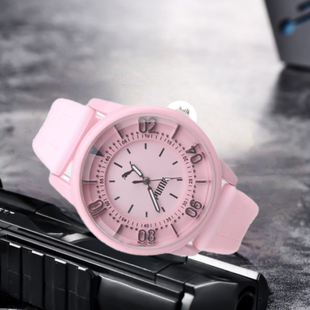 Jam Tangan Wanita Analog Garansi Termurah Fashion Watch Korean Rubber Import Grosir Murah M187