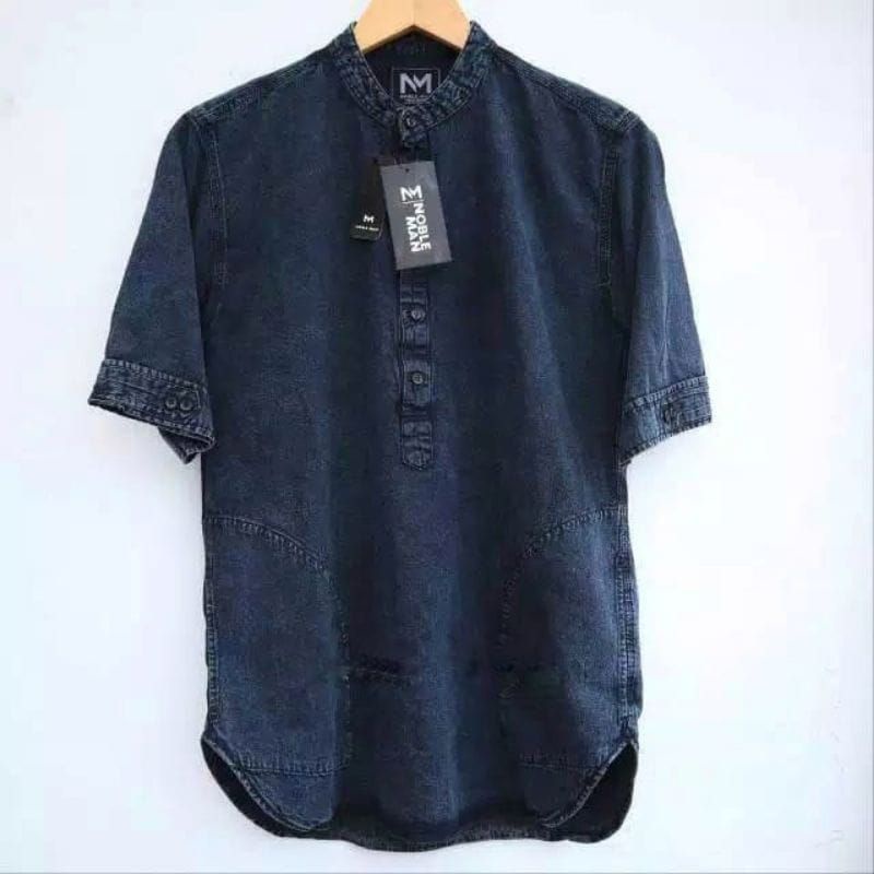 Koko kurta Pakistan/kemeja jeans /kemeja pendek
