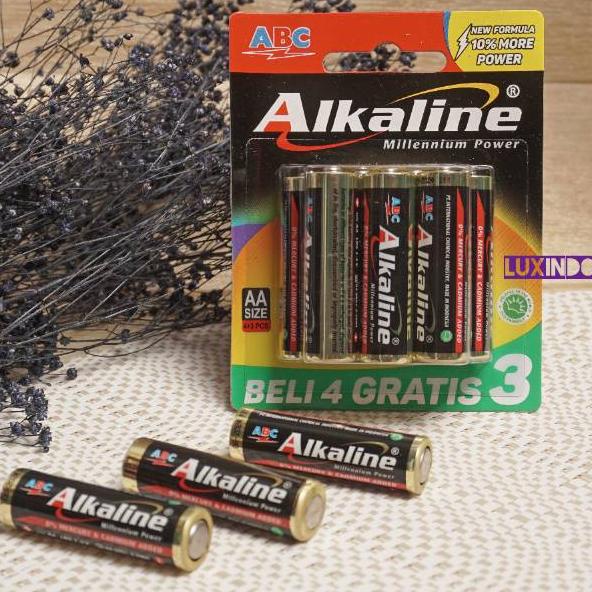 Free Ongkir Baterai ABC Alkaline AA isi 7 pcs 1.5V