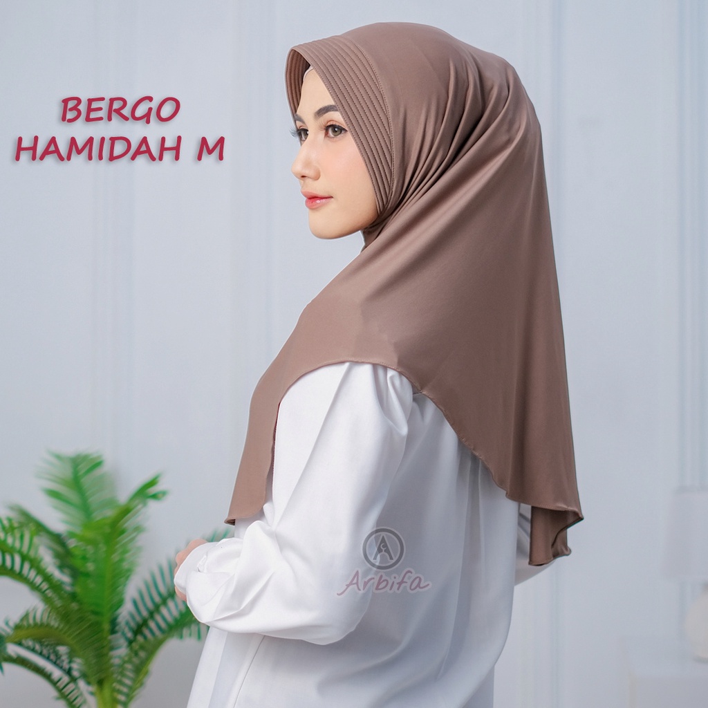 Bergo Hamidah  M  Jersey Premium Hijab Instant Daily Sport Mila