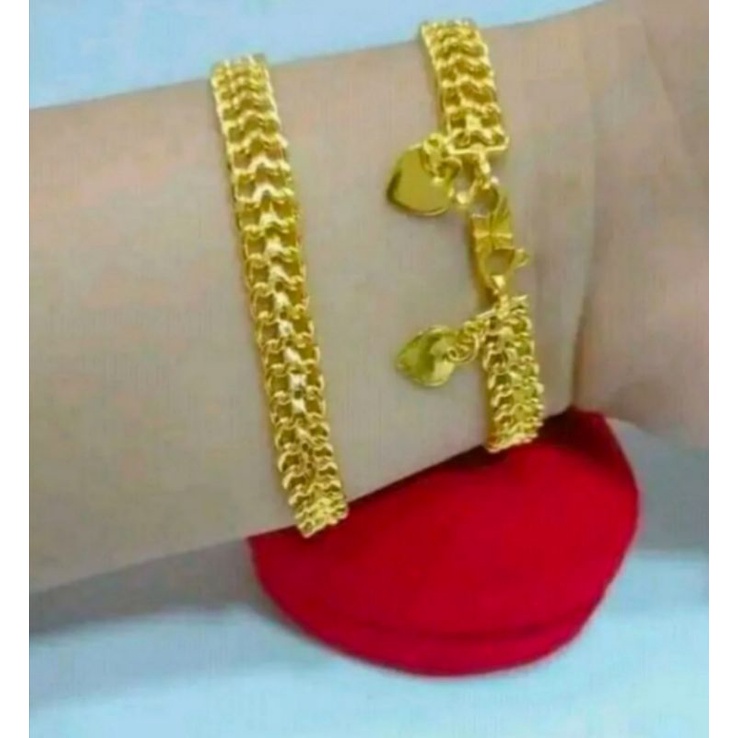 gelang tangan motif tikar motif rantai perhiasan wanita dewass