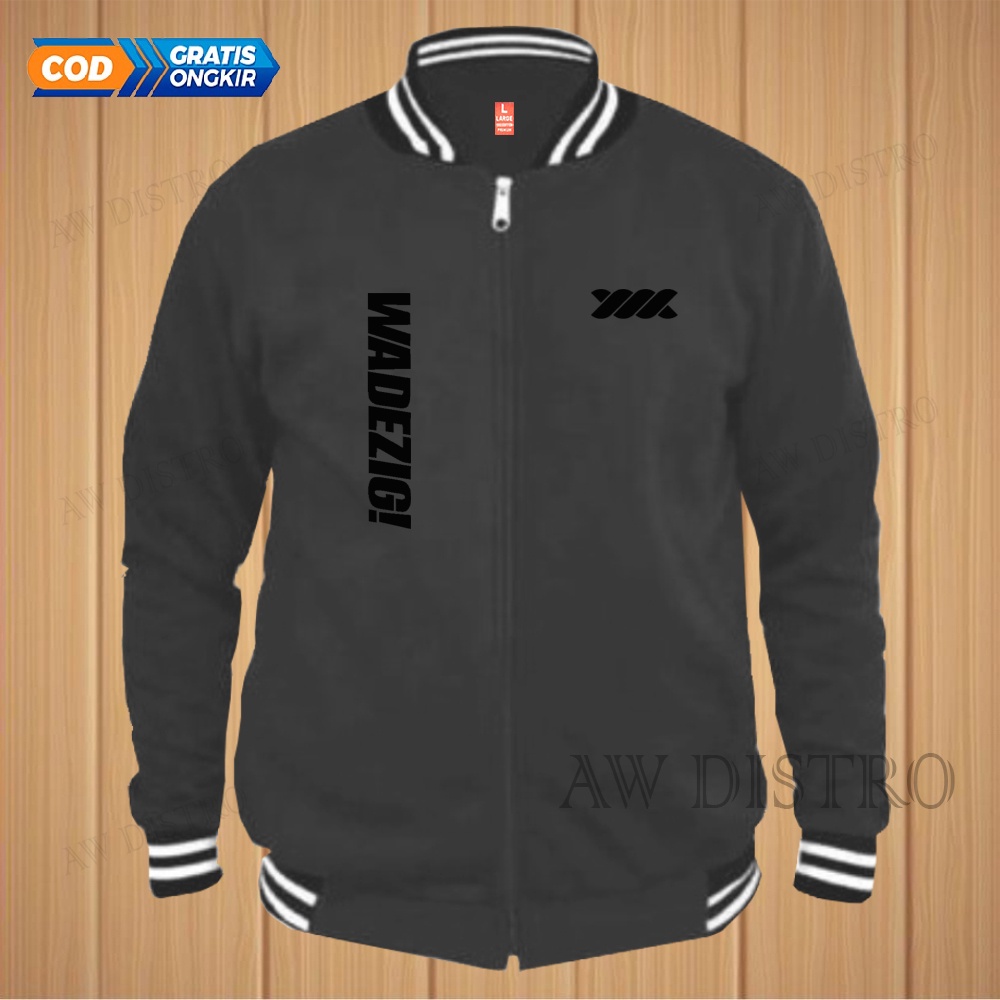 COD Jaket Baseball Varsity Distro Wdg Kirka Text Hitam Premium Quality