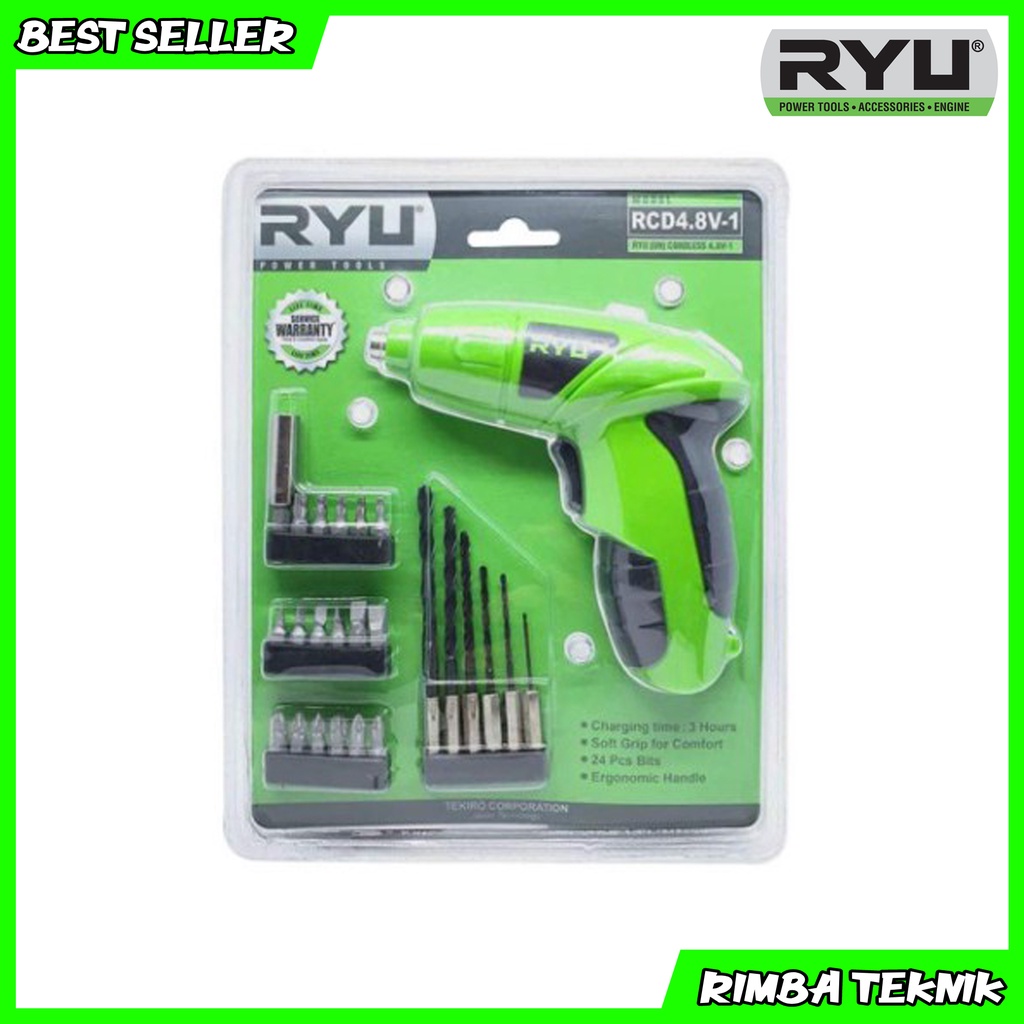 RYU cordless drill RCD 4.8V-1 / bor batere / cordless screwdriver RYU Mesin Bor Obeng Baterai 4.8V Cordless Screwdriver RCD 4.8V-1