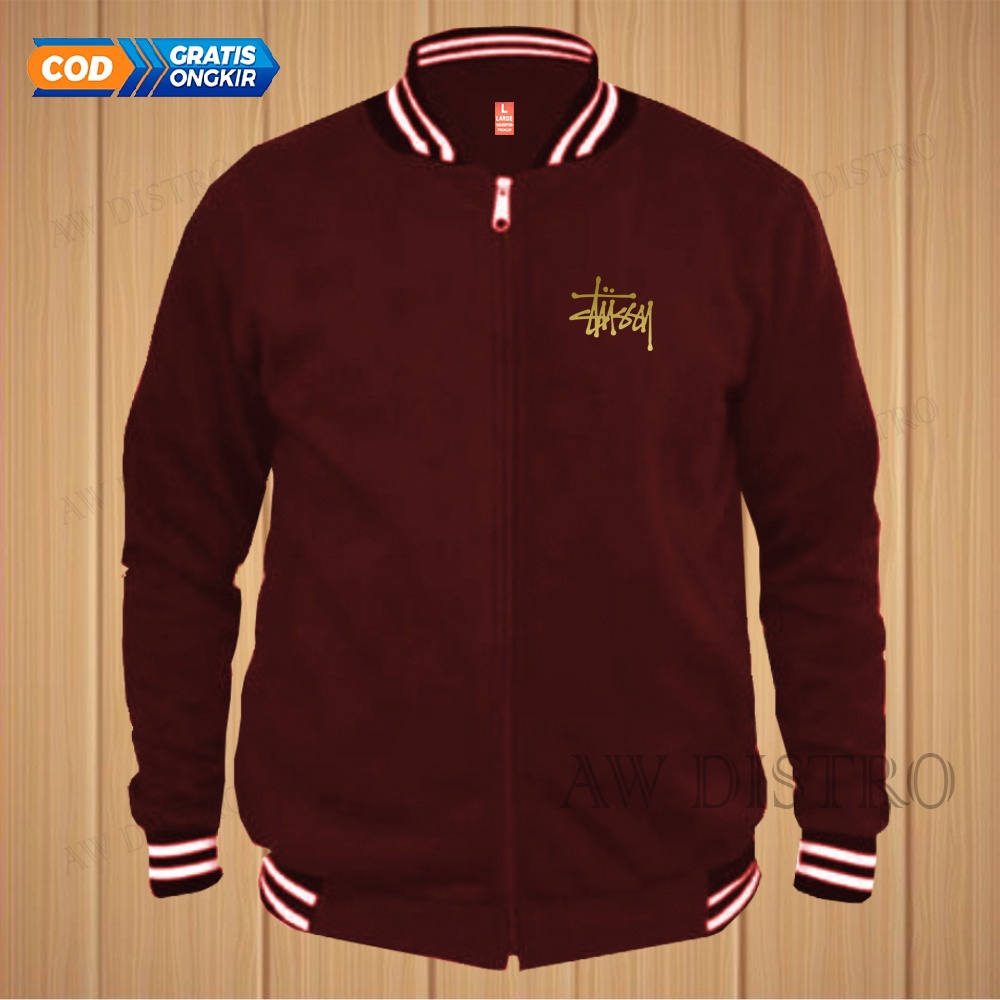 COD Jaket Baseball Varsity Distro STS Text Gold Premium Quality