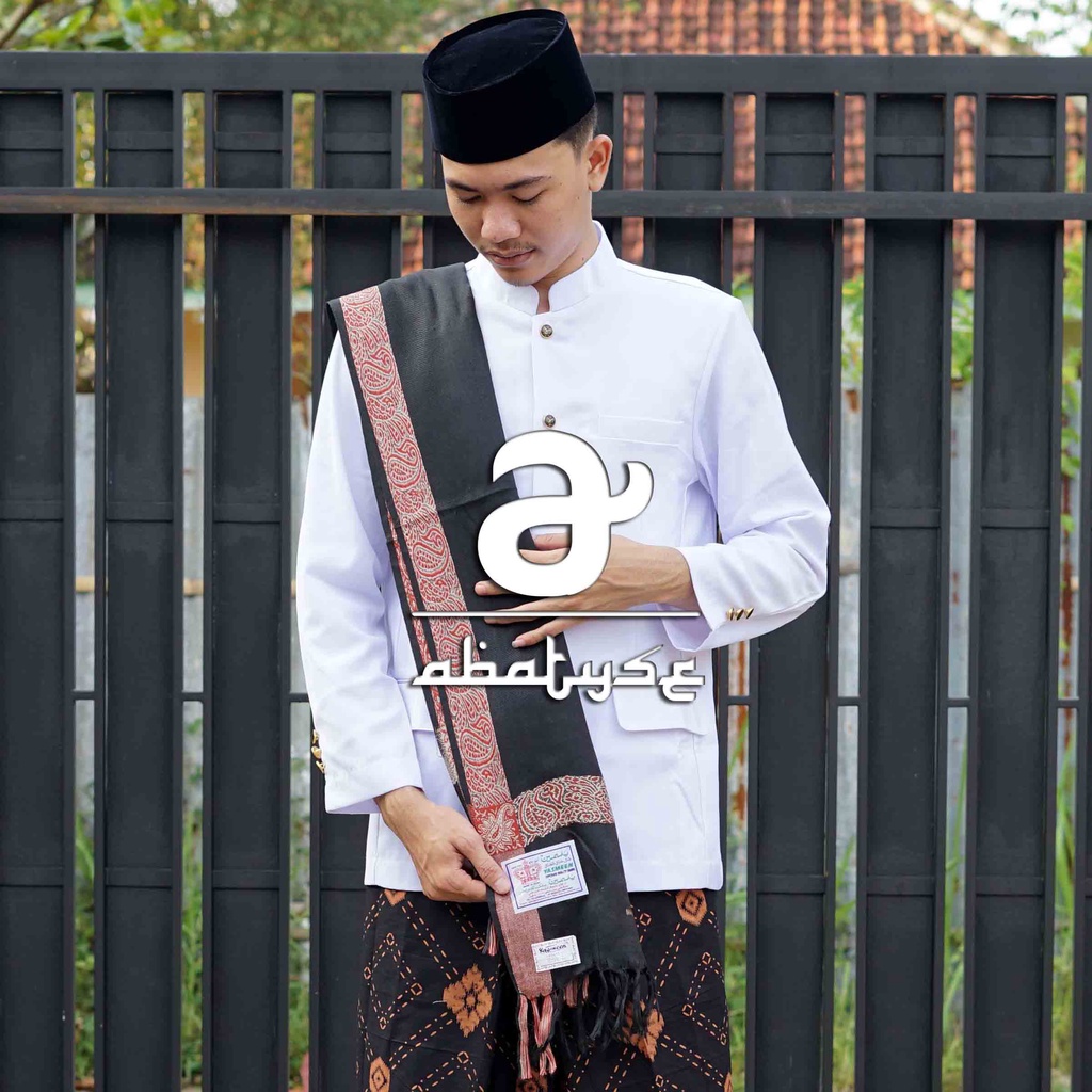 Sorban Kashmiri - Sorban Arifat Original India Hitam Lis Merah