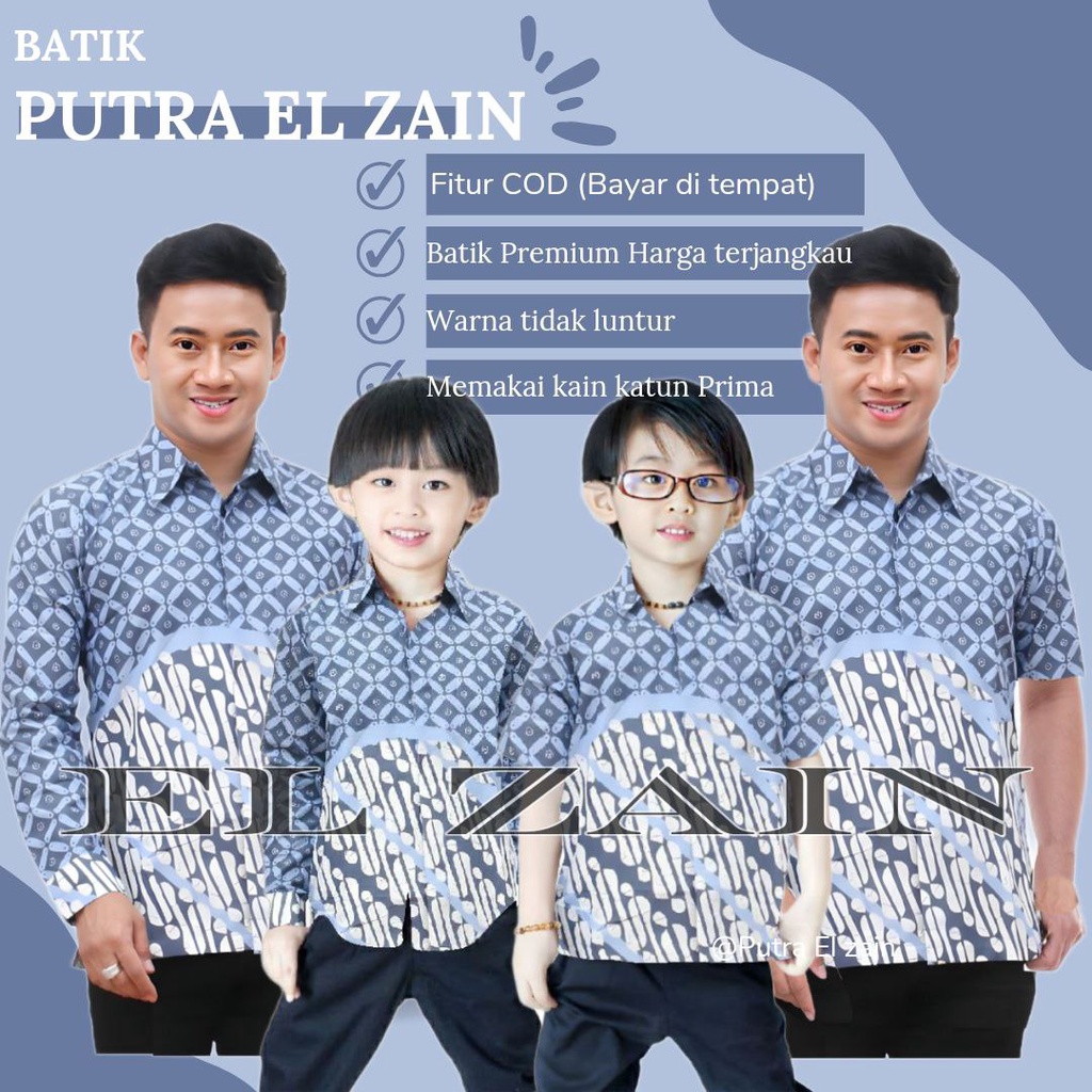 TERBARU Couple sweet | Batik Kawung Biru | couple batik ayah dan Batik anak cowok BATIK Biru Muda Turkis Batik Terbaru Batik 2023