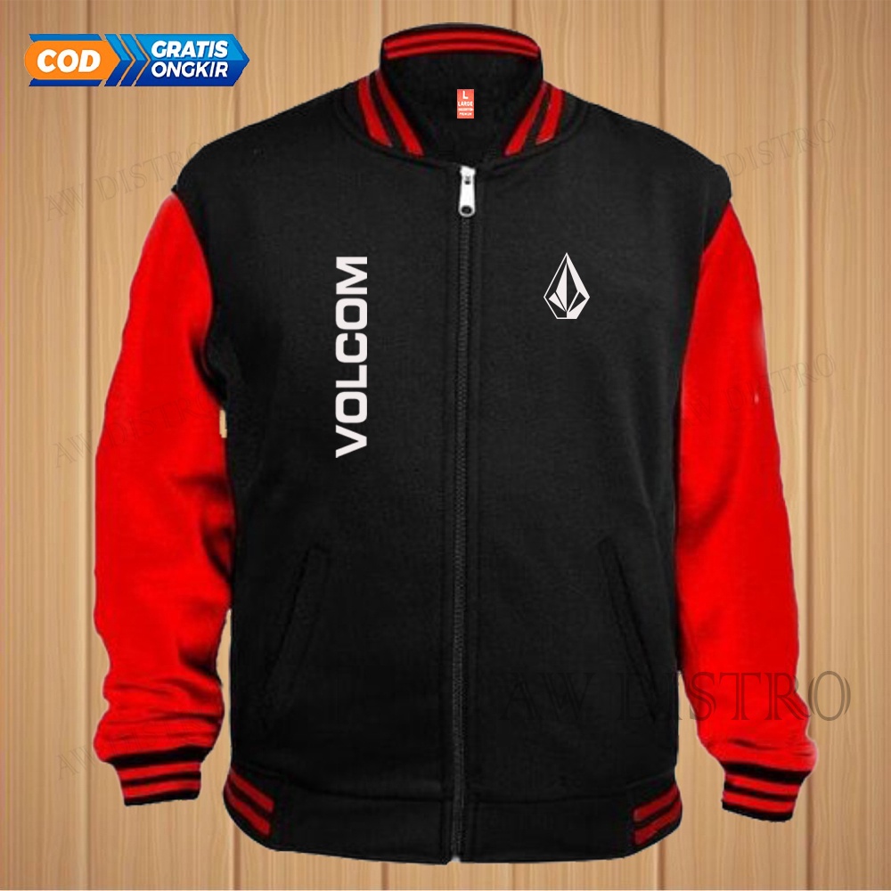 COD Jaket Baseball Varsity Distro VCM Kirka Text Putih Premium Quality