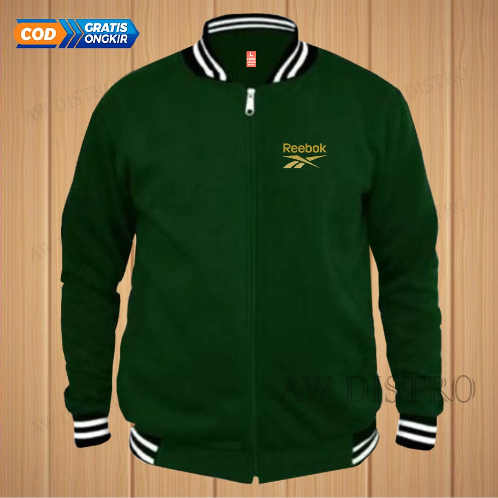 COD Jaket Baseball Varsity Distro RBK Text Gold Premium Quality