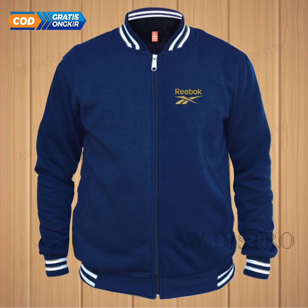 COD Jaket Baseball Varsity Distro RBK Text Gold Premium Quality