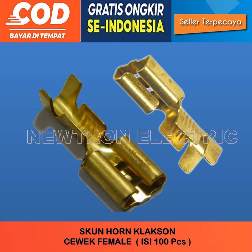 ISI 100 PCS SKUN TERMINAL KLAKSON HORN MOTOR MOBIL