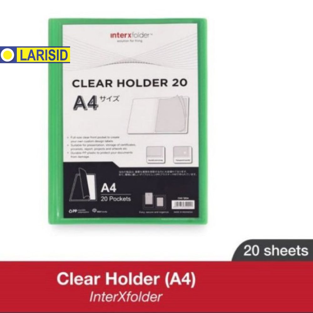 

Clear Holder Dokumen Keeper Display Book A4 Inter X Folder 20 Lembar