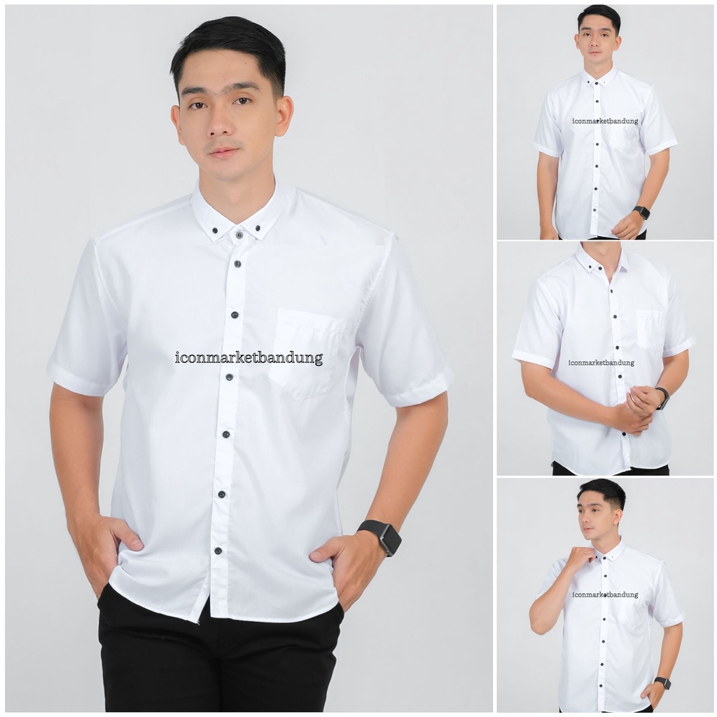 KEMEJA PRIA BOYI TOP MAN LENGAN PENDEK KASUAL FORMAL KERJA 9 WARNA SIZE JUMBO M L XL XXL