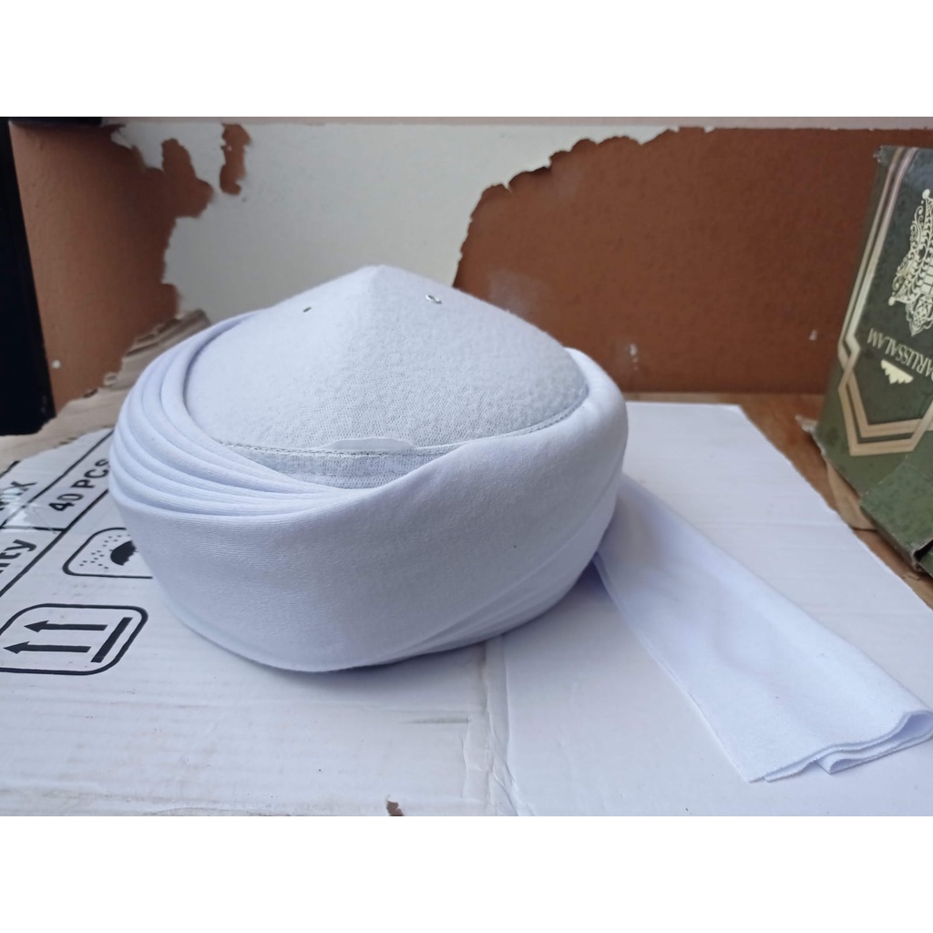 Peci Imamah Instan polos Permanen  5 meter/ Peci Imamah Instan Permanen polos /imamah permanen polos