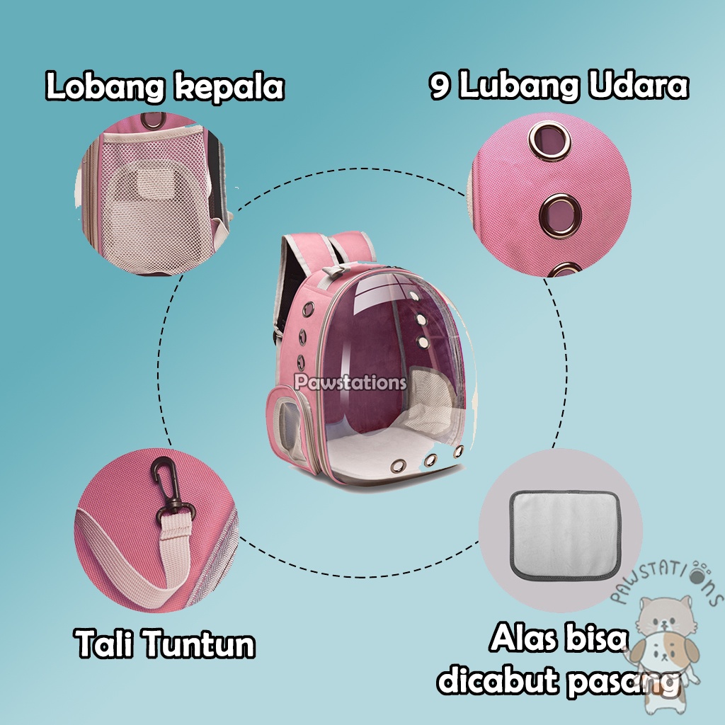 Tas Astronot Kucing Tas Kapsul Kucing Pet Carrier Capsule Bag Tas Gendong Kucing Tas Kucing / Anjing