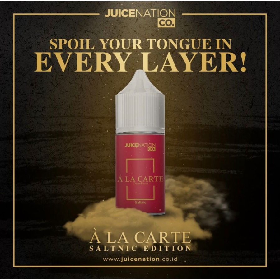Liquid ALA CARTE Series 30ML30MG Salt Nic by JuiceNation Berpita Cukai