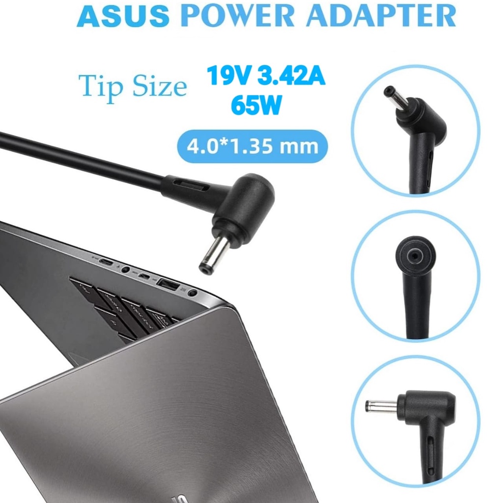 Charger Laptop Asus Zenbook UX32VD UX305CA UX31A X201E UX305F S200E ADP-65DW Adaptor Asus 19V 3.42A 65W