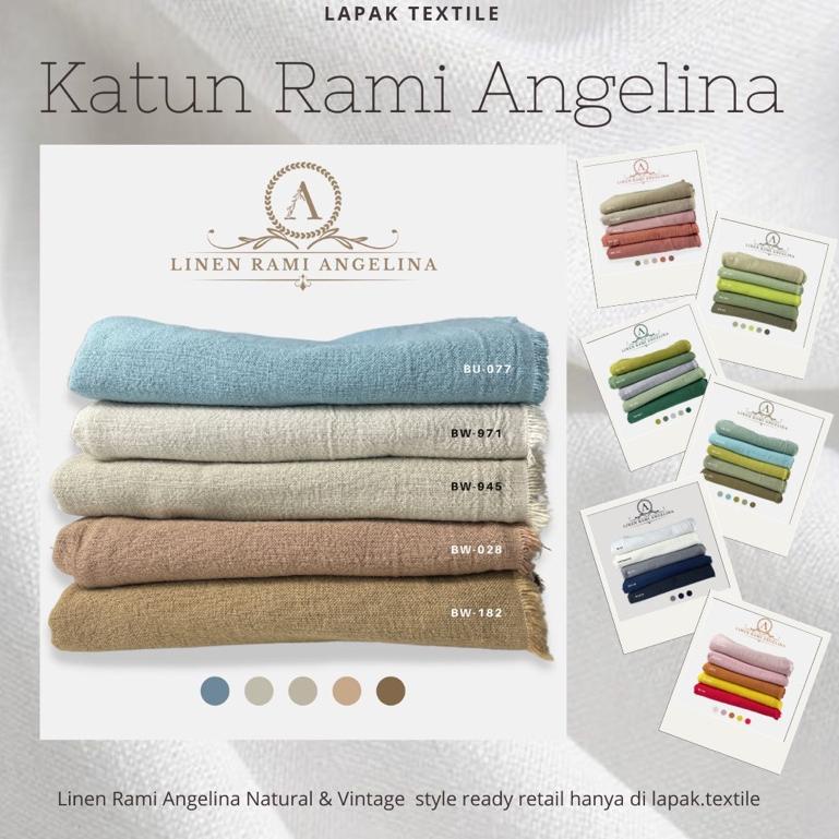 ✔✔SALE✔✔  kain katun linen rami angelina / kain rami angel harga 0,5meter