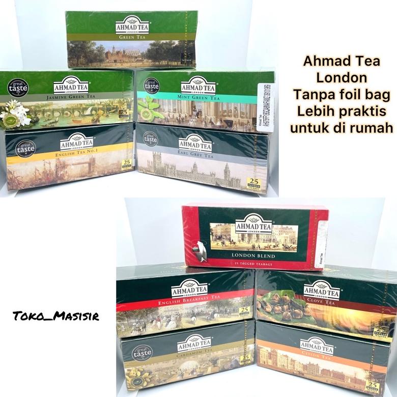 

【flashϟsale】 Ahmad Tea 25 kantong - Tanpa Foil bag - Lengkap 10 Varian Cardamom Tea (Teh Kapulaga) Ceylon Tea Clove Tea (Teh cengkeh) Earl Grey Tea English Breakfast Tea English Tea No.1 Green Tea Jasmine Green Tea London Blend Mint Green Tea