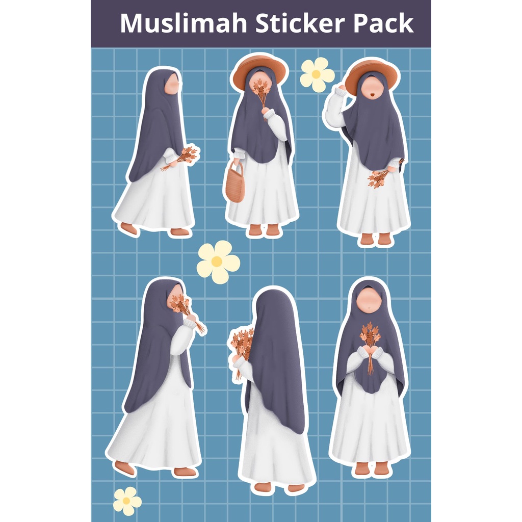 

Islamic Sticker Cute Aesthetic Hijab Custom