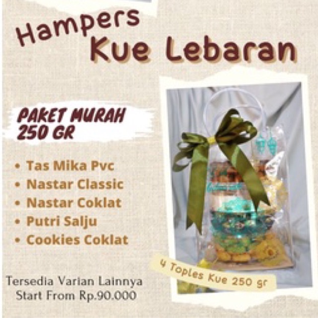 

Paket Hampers Kue Kering Lebaran Isi 4