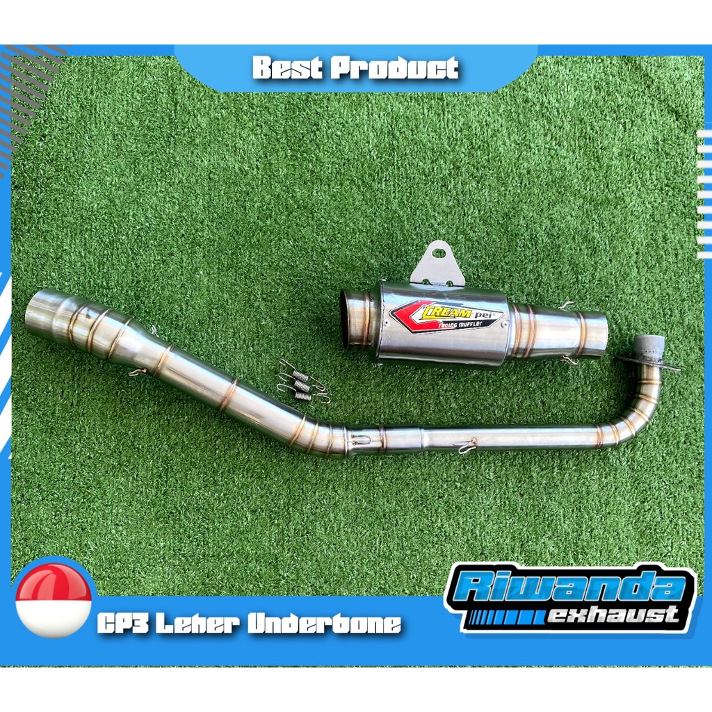 KNALPOT CP2 CP3 CR3 CREAMPIE UNDERBONE FULL CACING JUPITER Z VEGA R VEGA ZR JUPITER Z1 SUPRA LAMA RE